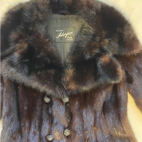 Vintage Fur (real) Dark Brown Long Coat - Picture 2 of 10